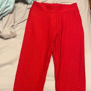 red tiktok leggings size L